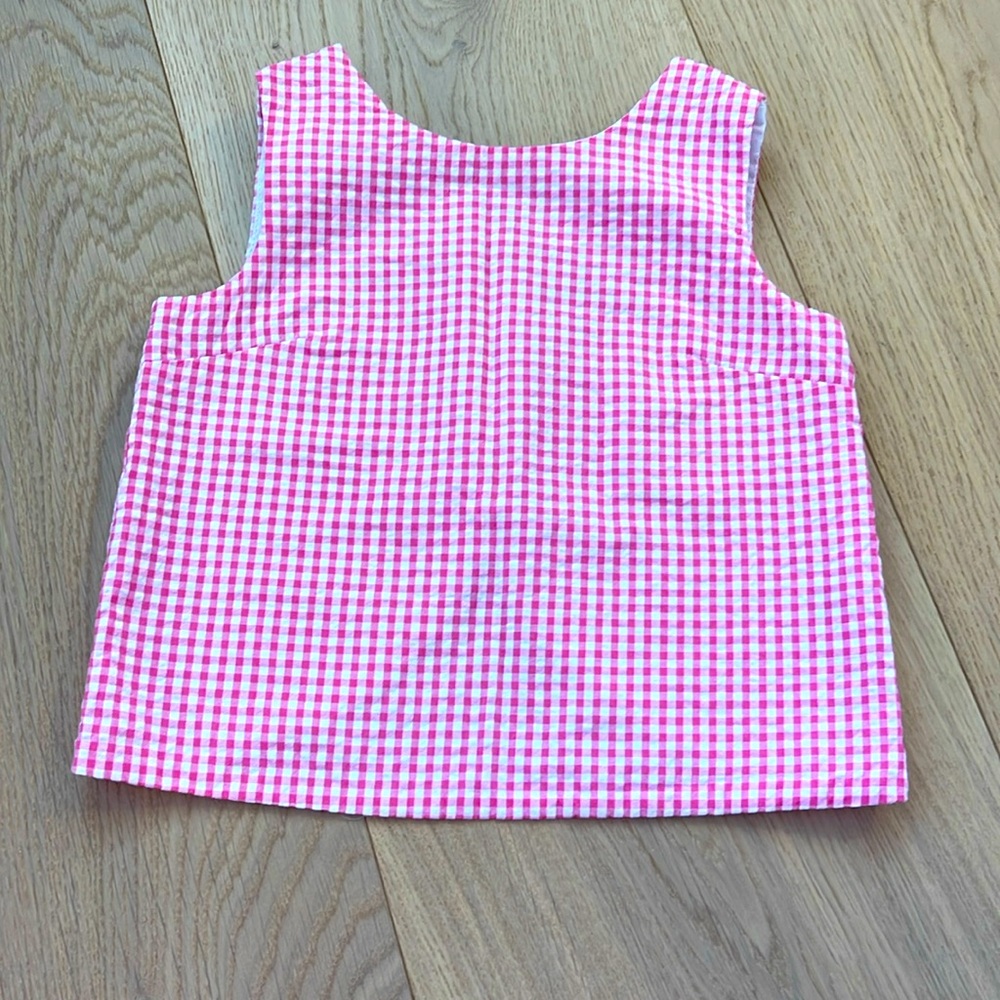 Classic Prep pink Gingham Top